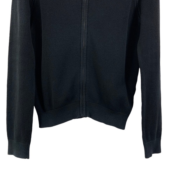 CLUB MONACO Long Sleeve Zip Up Sweater Top Cardigan Knit Mesh-like Sweater E9 - Picture 4 of 9